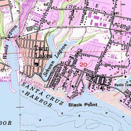 Topographic Map of Pacific Christian Fellowship Church, CA