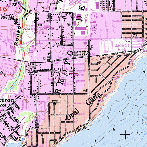 Topographic Map of Shangri La Estates, CA
