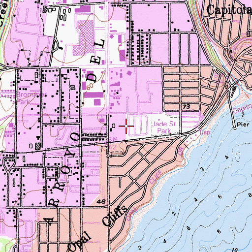 Topographic Map of Tradewinds Mobile Home Park, CA