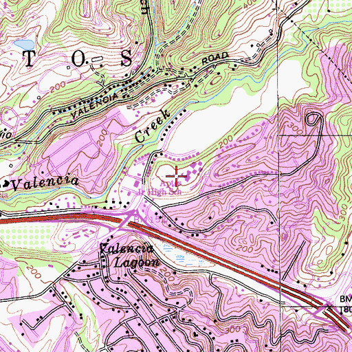 Topographic Map of Aptos Junior High School, CA