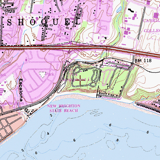 Topographic Map of Camp San Jose, CA