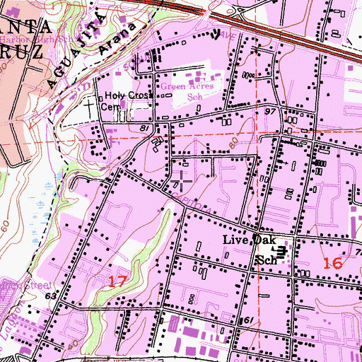 Topographic Map of Capitola Chamber of Commerce, CA