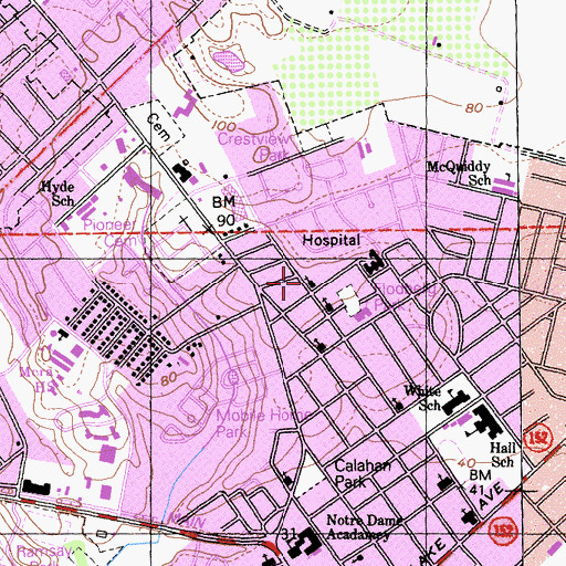 Topographic Map of Church of God, CA