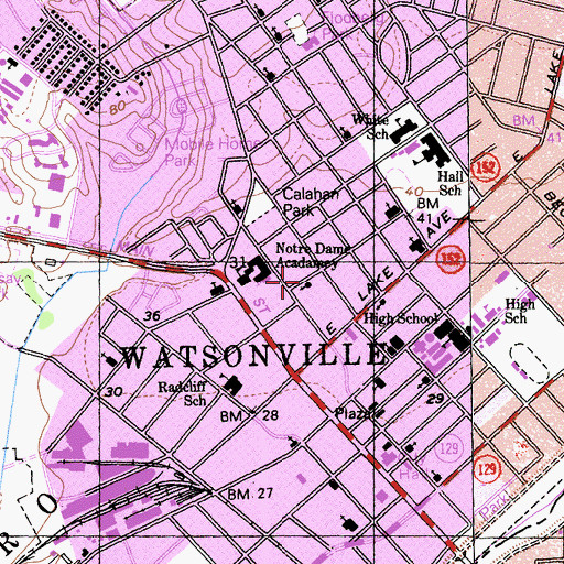 Topographic Map of The Church of Jesus Christ of Latter Day Saints, CA