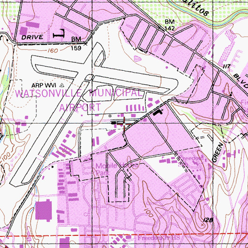 Topographic Map of Grace Temple, CA