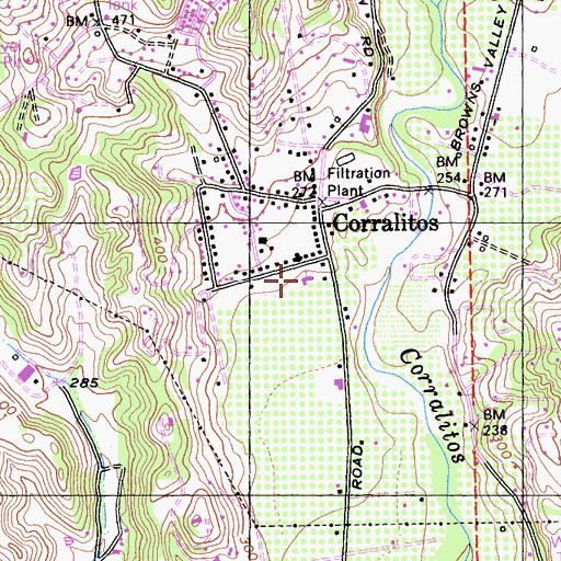 Topographic Map of Holy Eucharist Catholic Community Church, CA