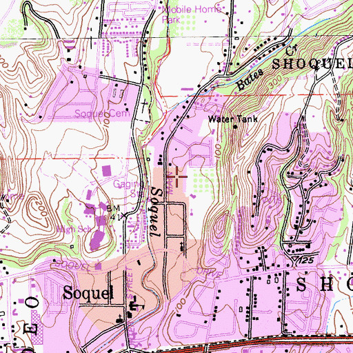 Topographic Map of Main Street Elementary School, CA