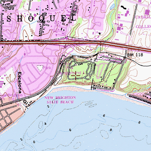 Topographic Map of New Brighton (historical), CA