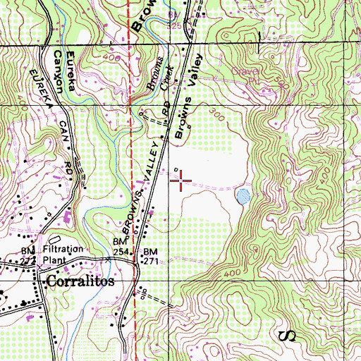 Topographic Map of Ollason Grove, CA