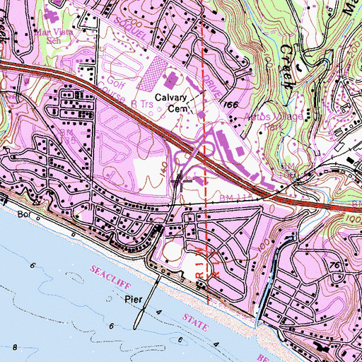 Topographic Map of Our Lady of Mount Carmel Catholic Church, CA