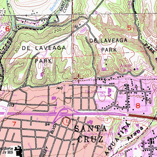 Topographic Map of Pacheo Picnic Grounds, CA