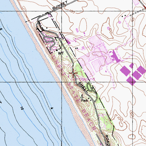 Topographic Map of Pine Hollow Campground, CA