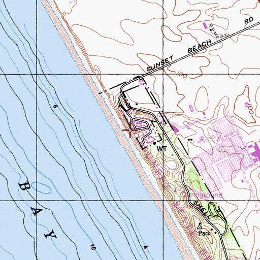 Topographic Map of Port Watsonvile, CA