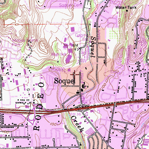 Topographic Map of Porter Memorial Library, CA