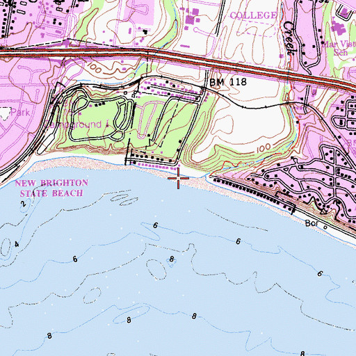 Topographic Map of Potbelly Beach, CA