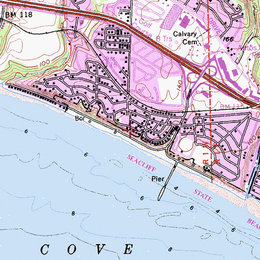 Topographic Map of Seacliff, CA
