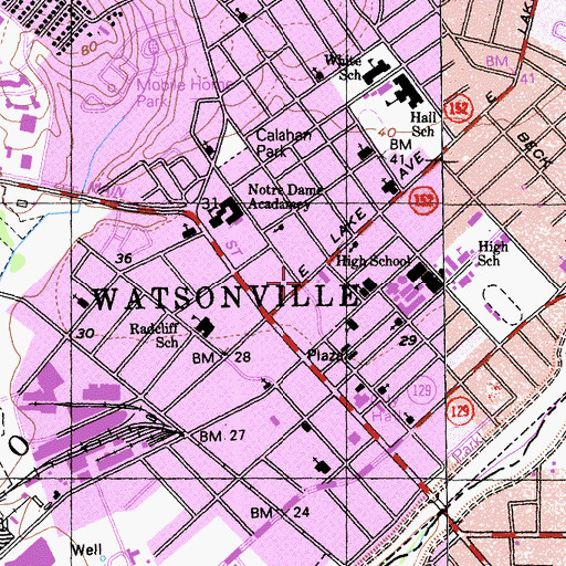 Topographic Map of Bethel Tabernacle, CA