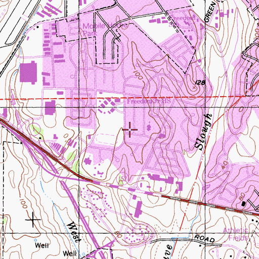 Topographic Map of Trinity Lutheran Church, CA