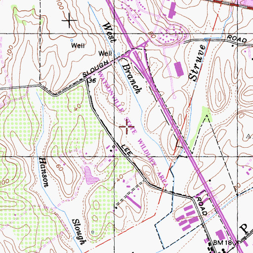 Topographic Map of Watsonville State Wildlife Area, CA