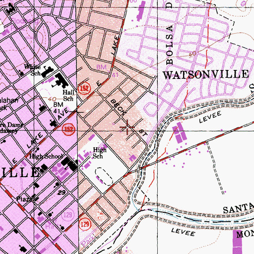 Topographic Map of Calvary Christian Center, CA
