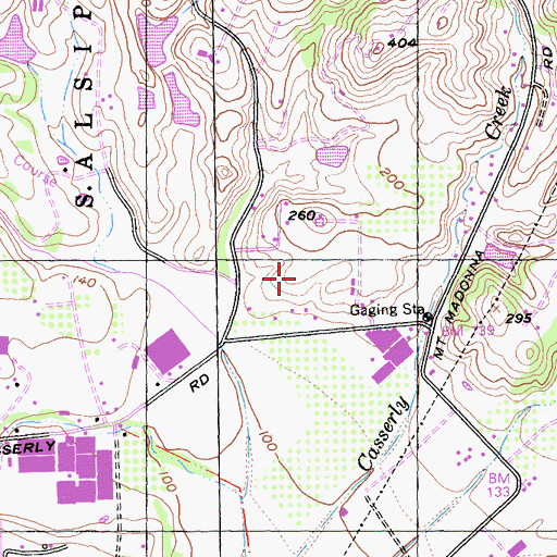 Topographic Map of Spring Hills Golf Club, CA