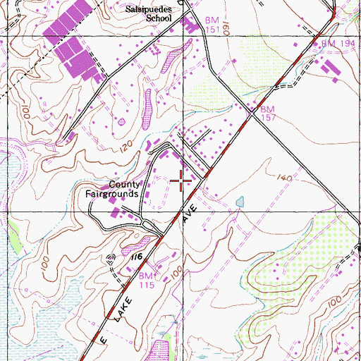 Topographic Map of Valley Catholic Church, CA