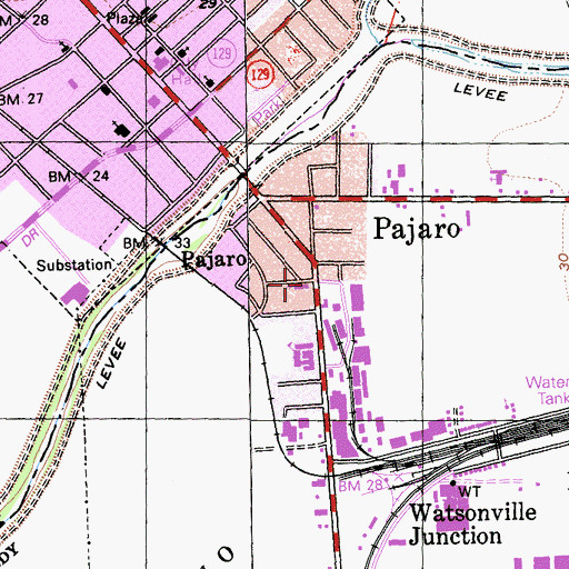 Topographic Map of Assumption Catholic Church, CA