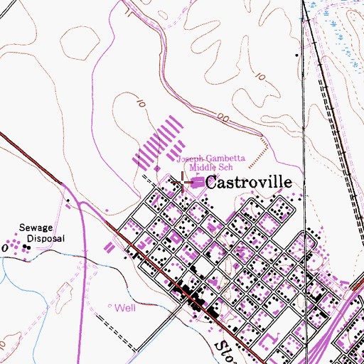 Topographic Map of North Monterey County Middle School, CA
