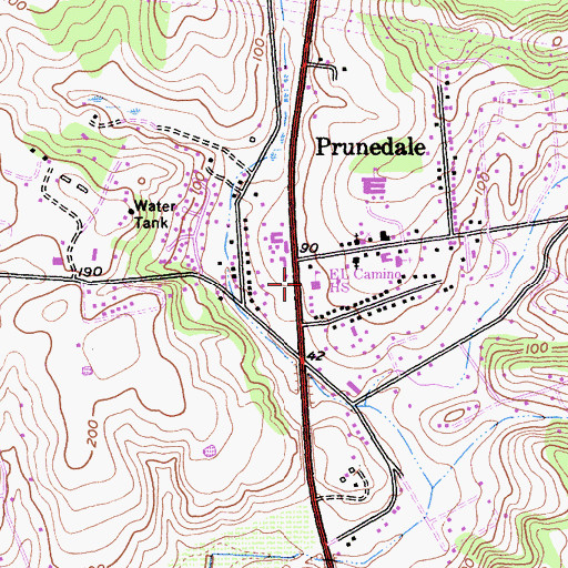 Topographic Map of El Camino Continuation High School, CA