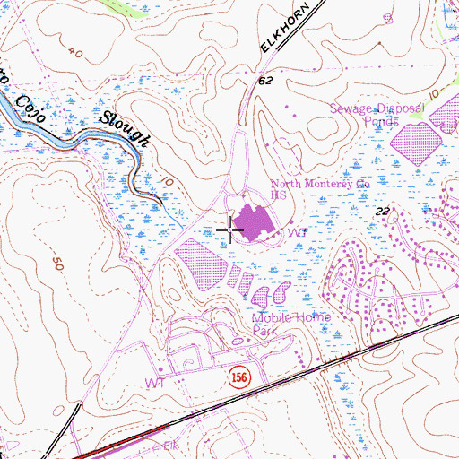 Topographic Map of North Monterey County Center for Independent Study, CA