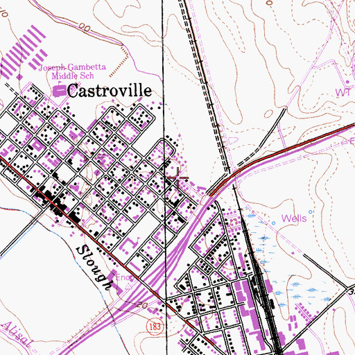 Topographic Map of Peoples Park, CA