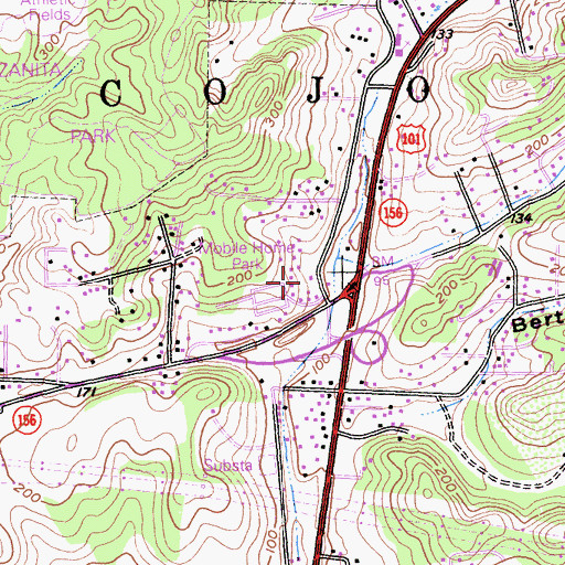 Topographic Map of Prunedale Christian School, CA