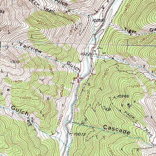 Topographic Map of Fairview Gulch, CO