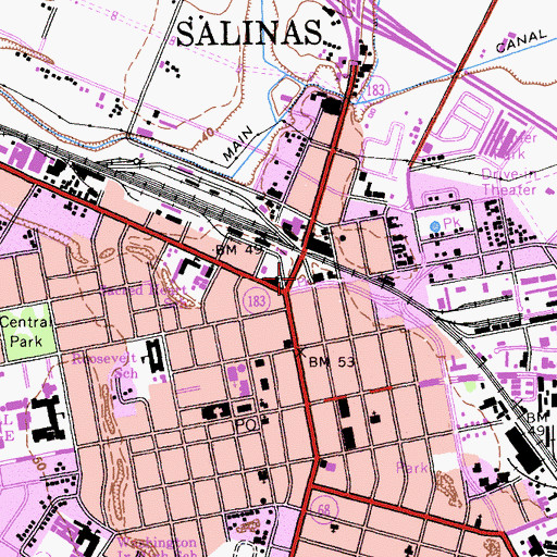 Topographic Map of Bataan Park, CA