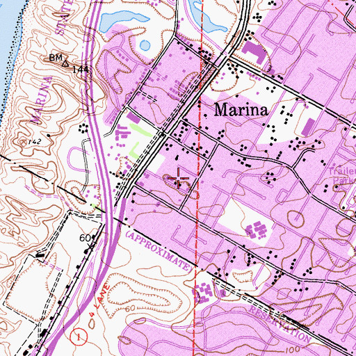 Topographic Map of Borimoa Zen Buddhist Temple, CA