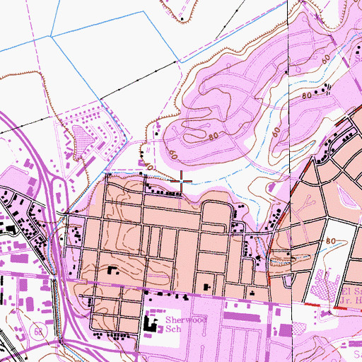 Topographic Map of Hebron Community Park, CA