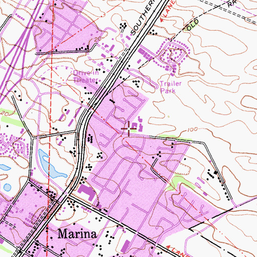 Topographic Map of Ione Olson Elementary School, CA