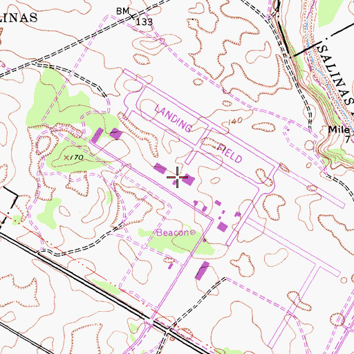 Topographic Map of Marina Municipal Business Park, CA