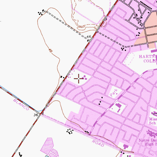 Topographic Map of University Park Elementary School, CA
