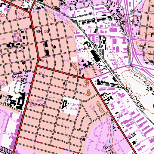 Topographic Map of Calvary Evangelistic Church, CA