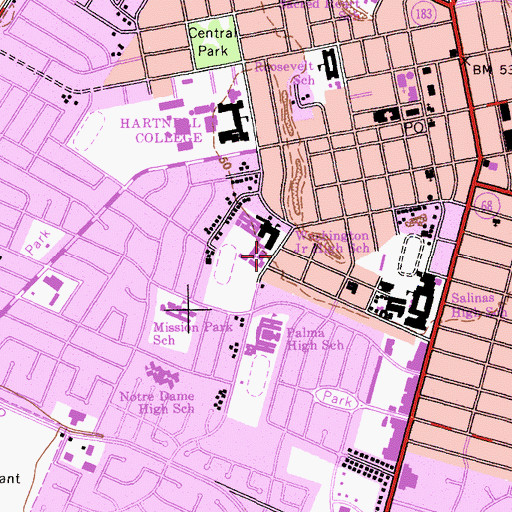 Topographic Map of The Church of Jesus Christ of Latter Day Saints, CA