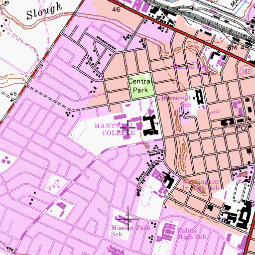 Topographic Map of Hartnell Community College Library, CA