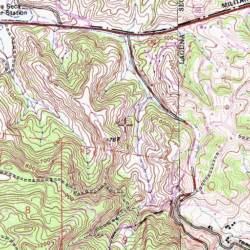 Topographic Map of Baronet Estates, CA