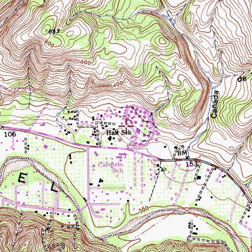 Topographic Map of Carmel Valley Manor, CA