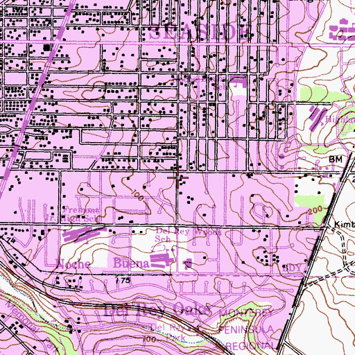 Topographic Map of Children of God Christian Center, CA