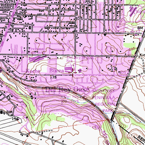 Topographic Map of The Church of Jesus Christ of Latter Day Saints, CA