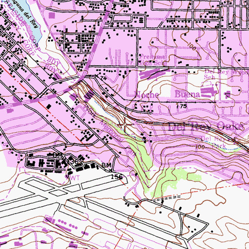 Topographic Map of Church of the Oaks, CA