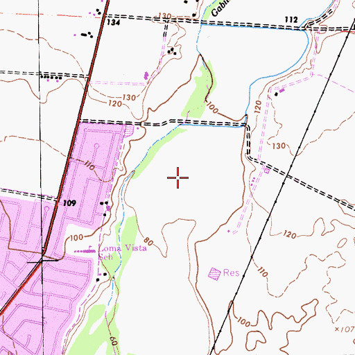 Topographic Map of Everett Alvarez High School, CA
