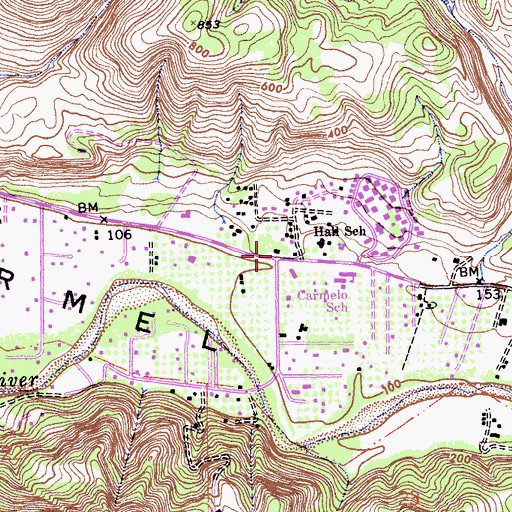 Topographic Map of First Baptist Church, CA