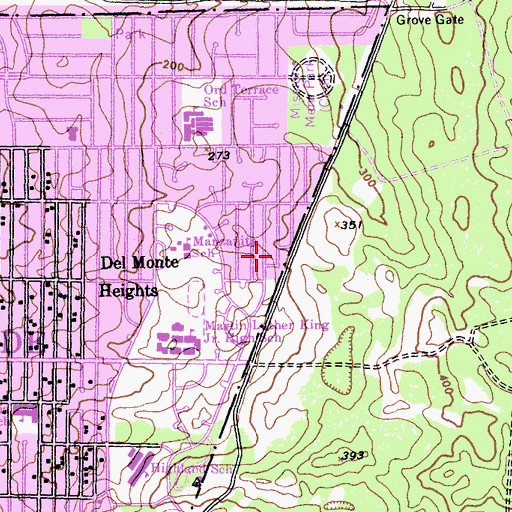 Topographic Map of Juarez Park, CA